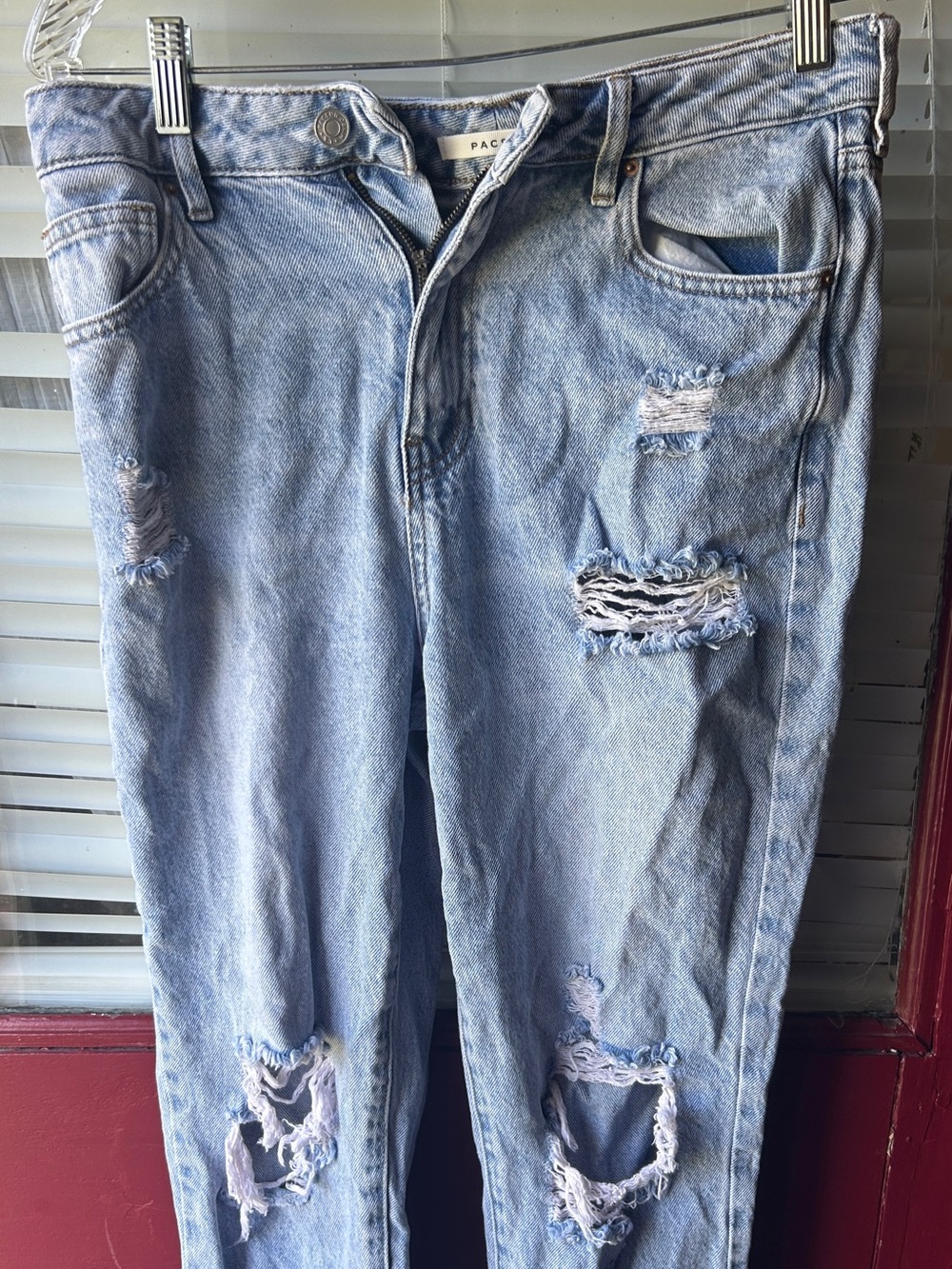 Distressed PacSun mom jeans , retro